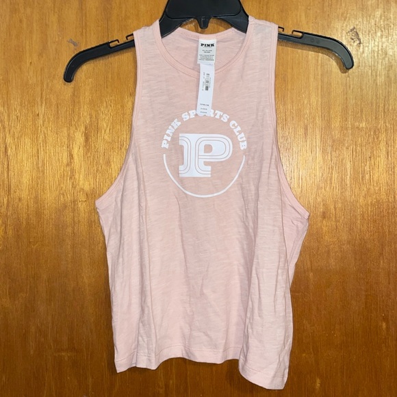 •PINK•NWT IN WANNA BE PINK TAKE AWAY EASY CROPPED RACERBACK TANK TOP SIZE XS - Picture 4 of 6